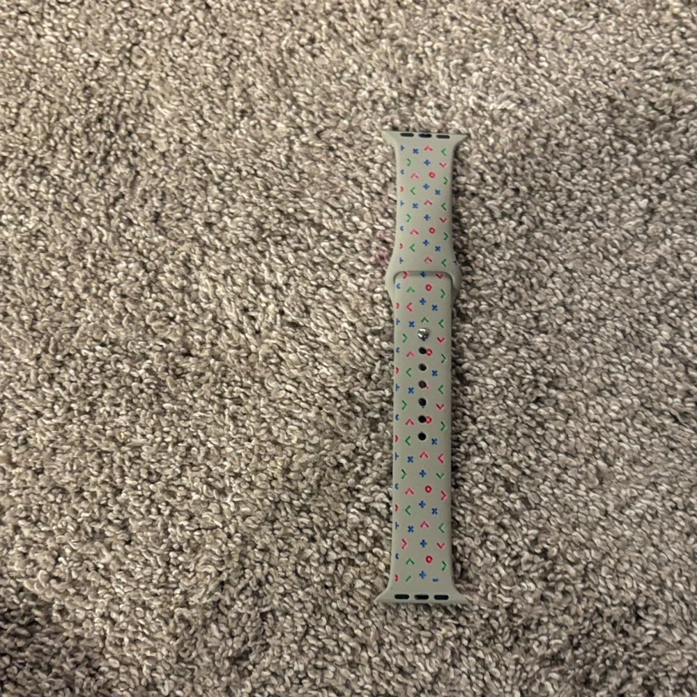 Silicone Watch Band with Multicolor Accent Marks